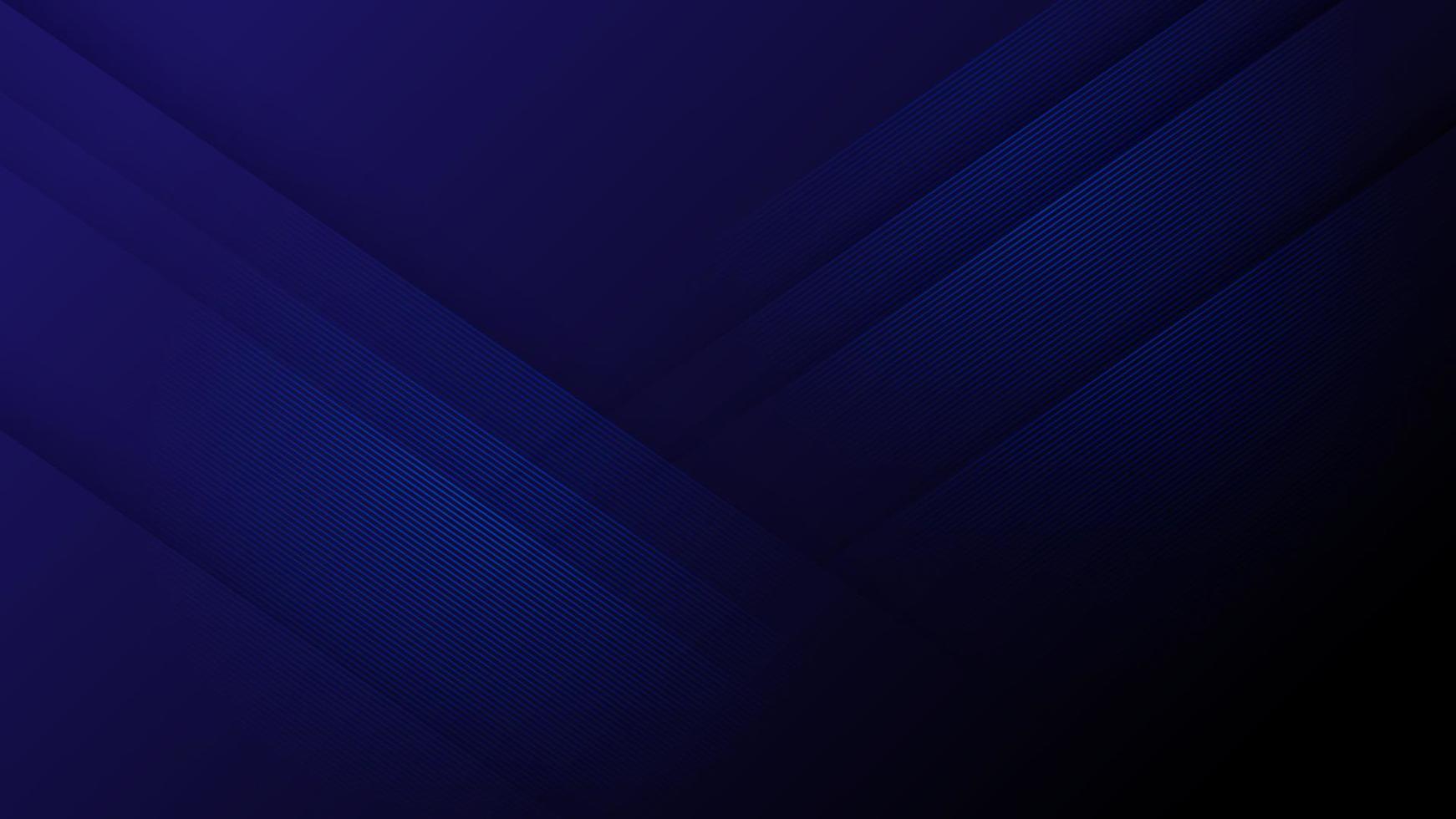 Abstract blue oblique line design with light on dark blue background. Vector illustration