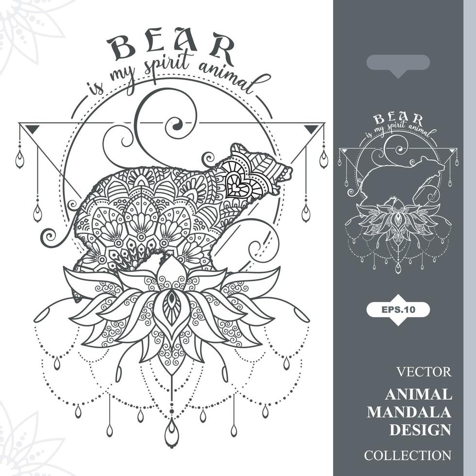 Bear is My Spirit Animal Design vector