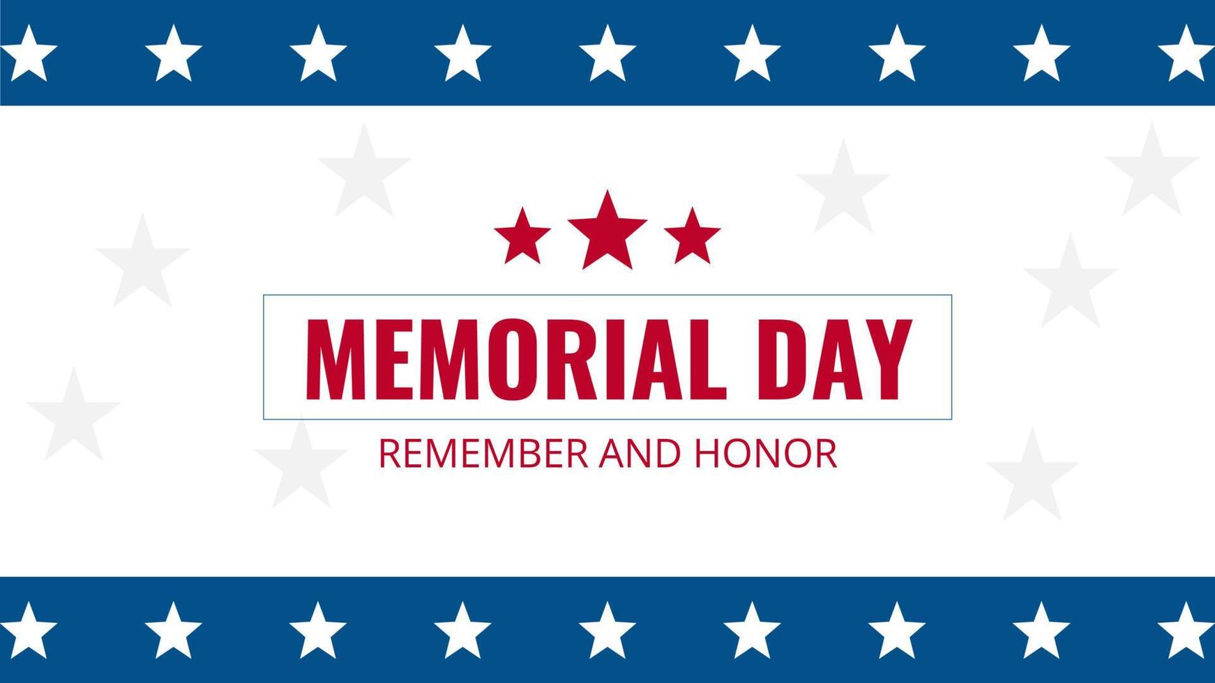 memorial day remember and honor american flag background editable for poster, banner, and social media. vector