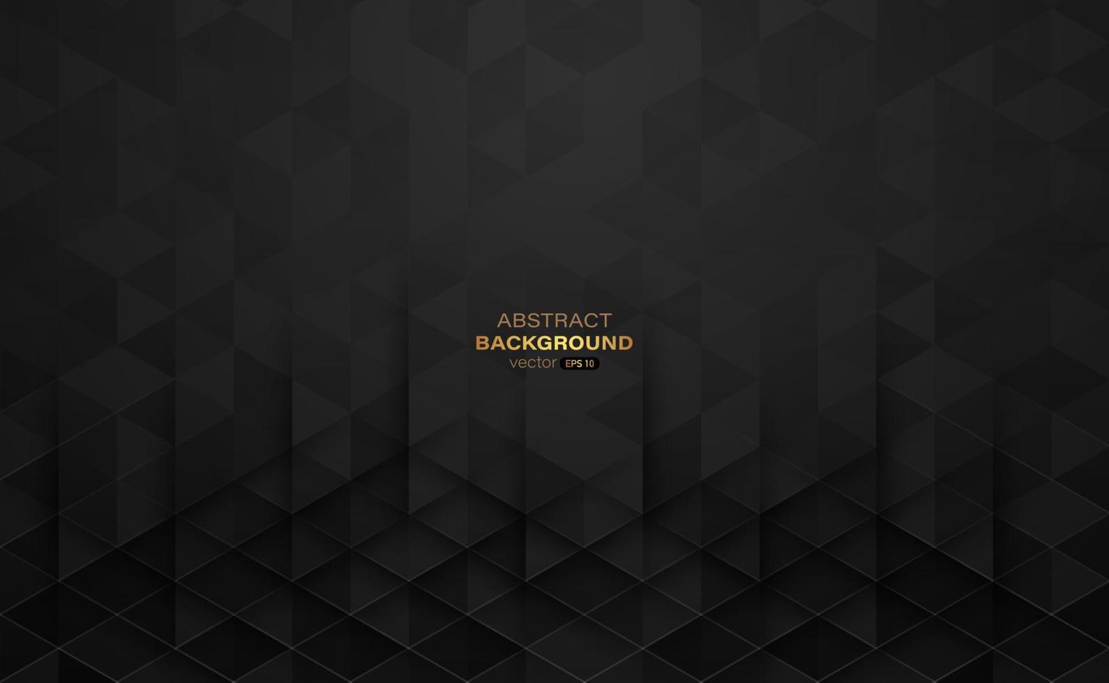Triangle shape with black color gradient and lines abstract background. Vector illustration