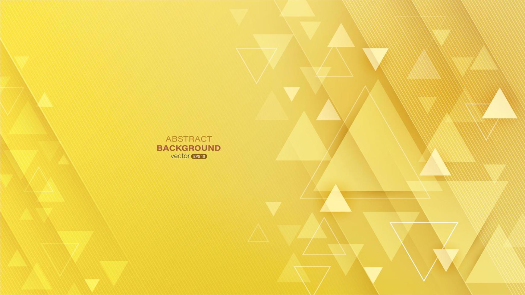 Triangle shape abstract geometric yellow background. Vector illustration.