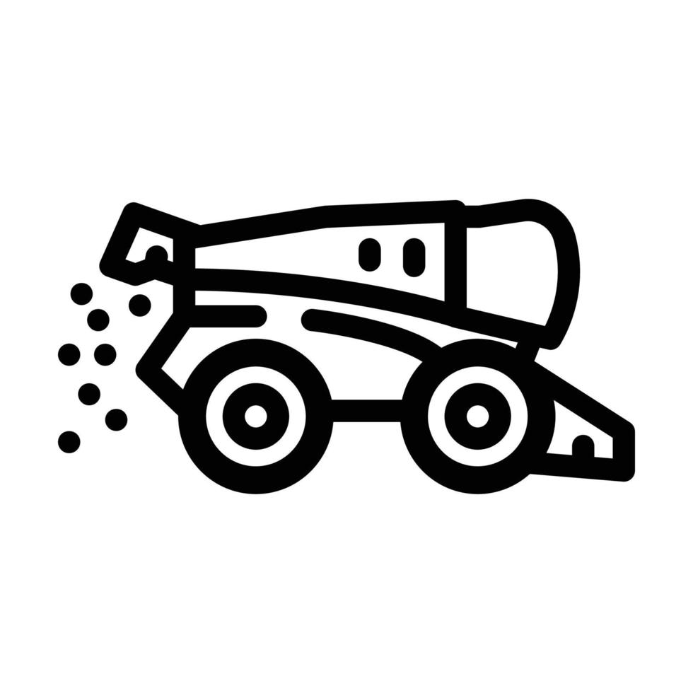 combine harvester line icon vector illustration