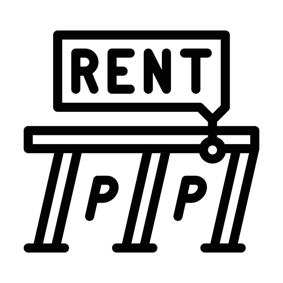 parking rent line icon vector illustration