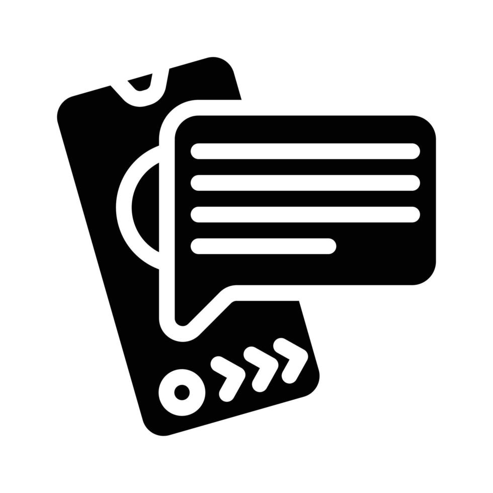 call communication glyph icon vector illustration