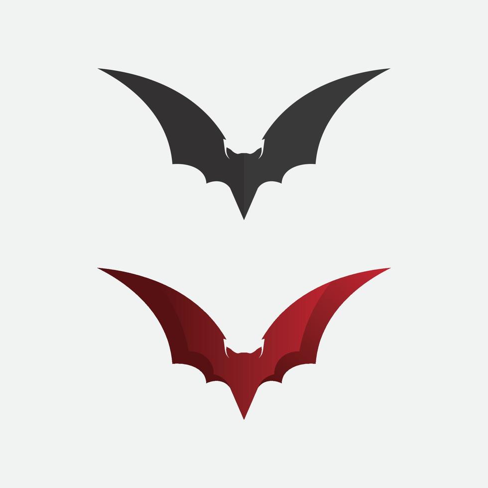 bat logo animal y vector conjunto, alas, negro, halloween, vampiro, gótico, ilustración, diseño icono de murciélago