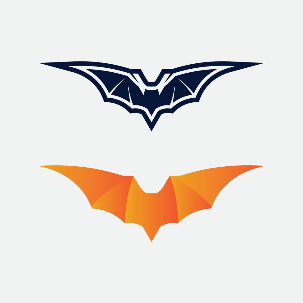 Bat logo animal and vector set, wings, black, halloween, vampire, gothic, illustration, design bat icon