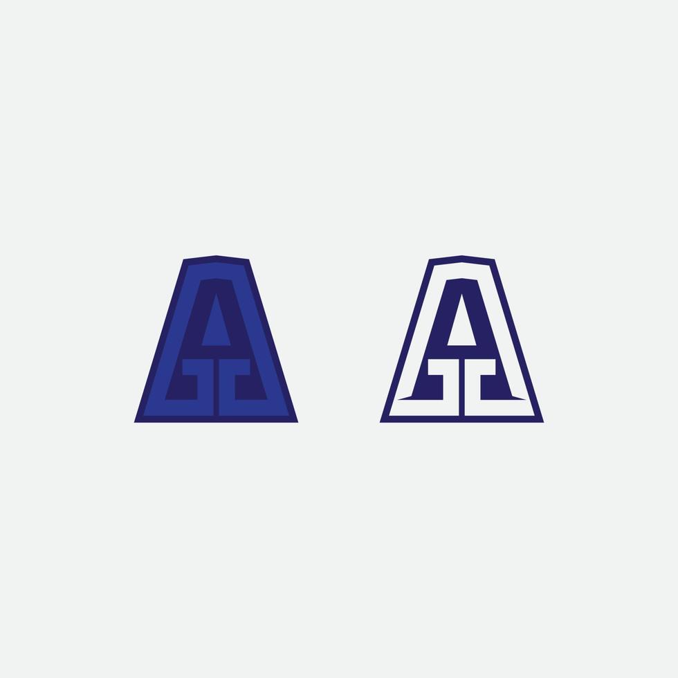una plantilla de conjunto de diseño de logotipo de letra y fuente vector