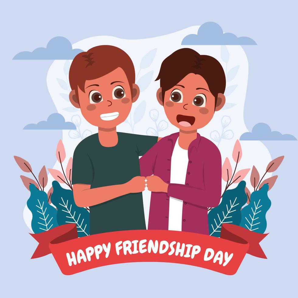 The Day In Which We Cherish Our Friendship vector
