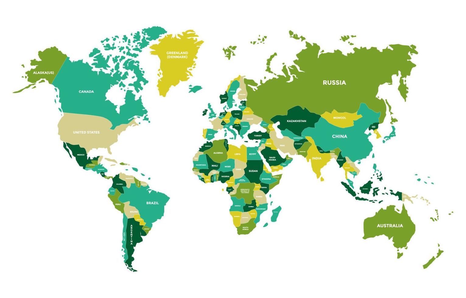 plantilla de mapa del mundo vector