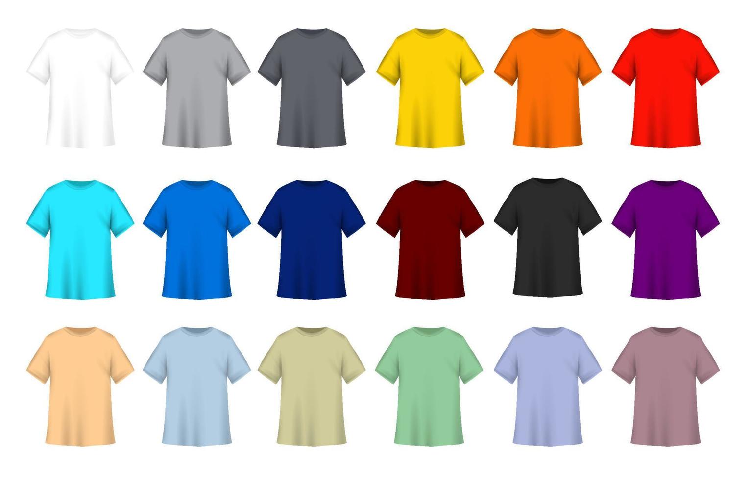 Realistic T-Shirt Alternative Color Mockup vector