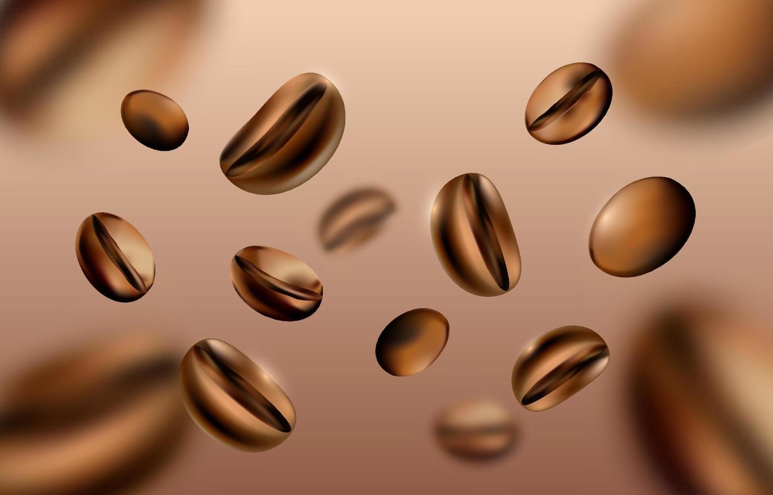 Realistic Coffee Bean Background vector