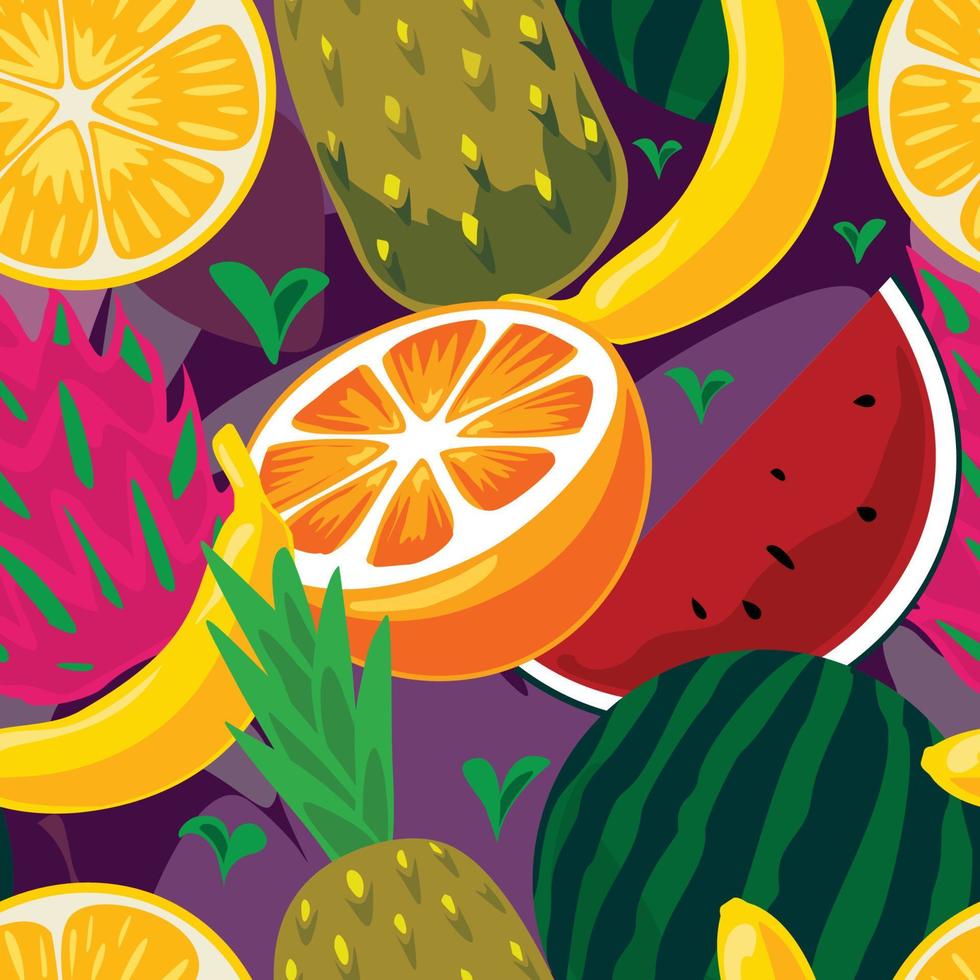 frutas tropicales frescas vector