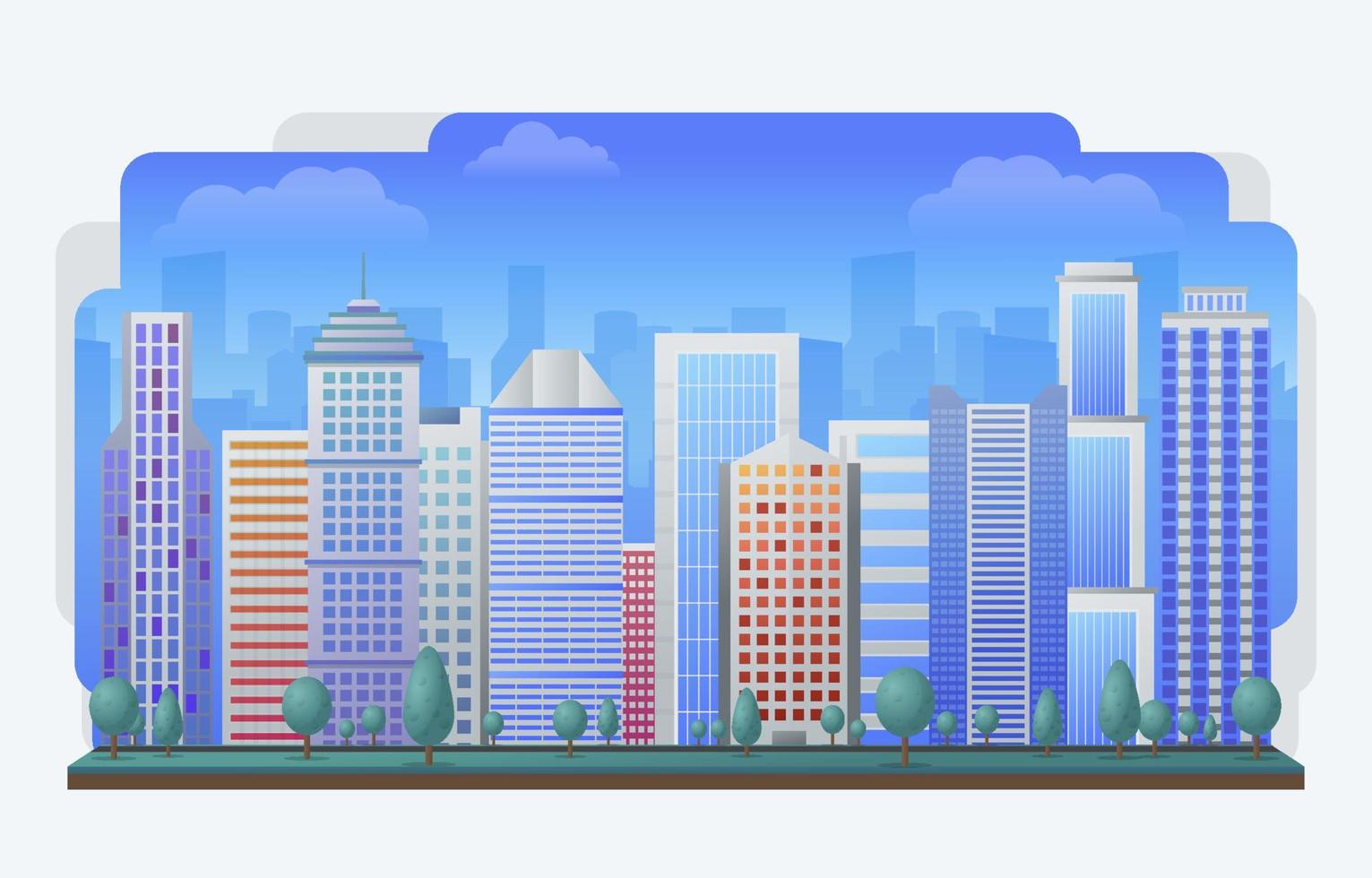 Skycraper City Background vector