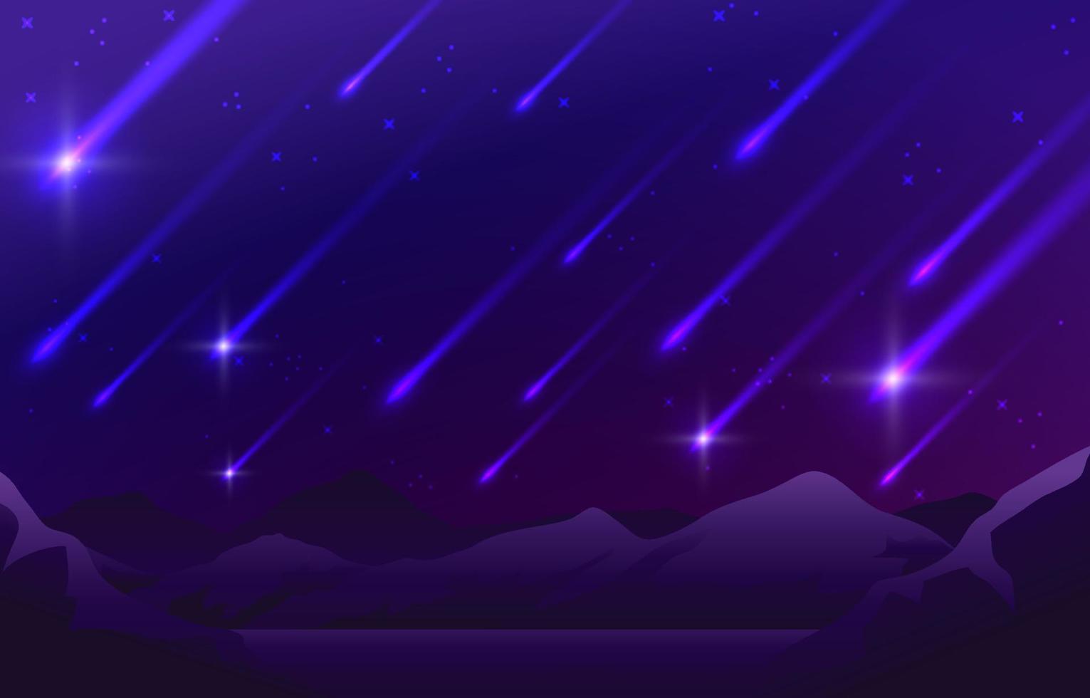 Meteor Shower Background vector