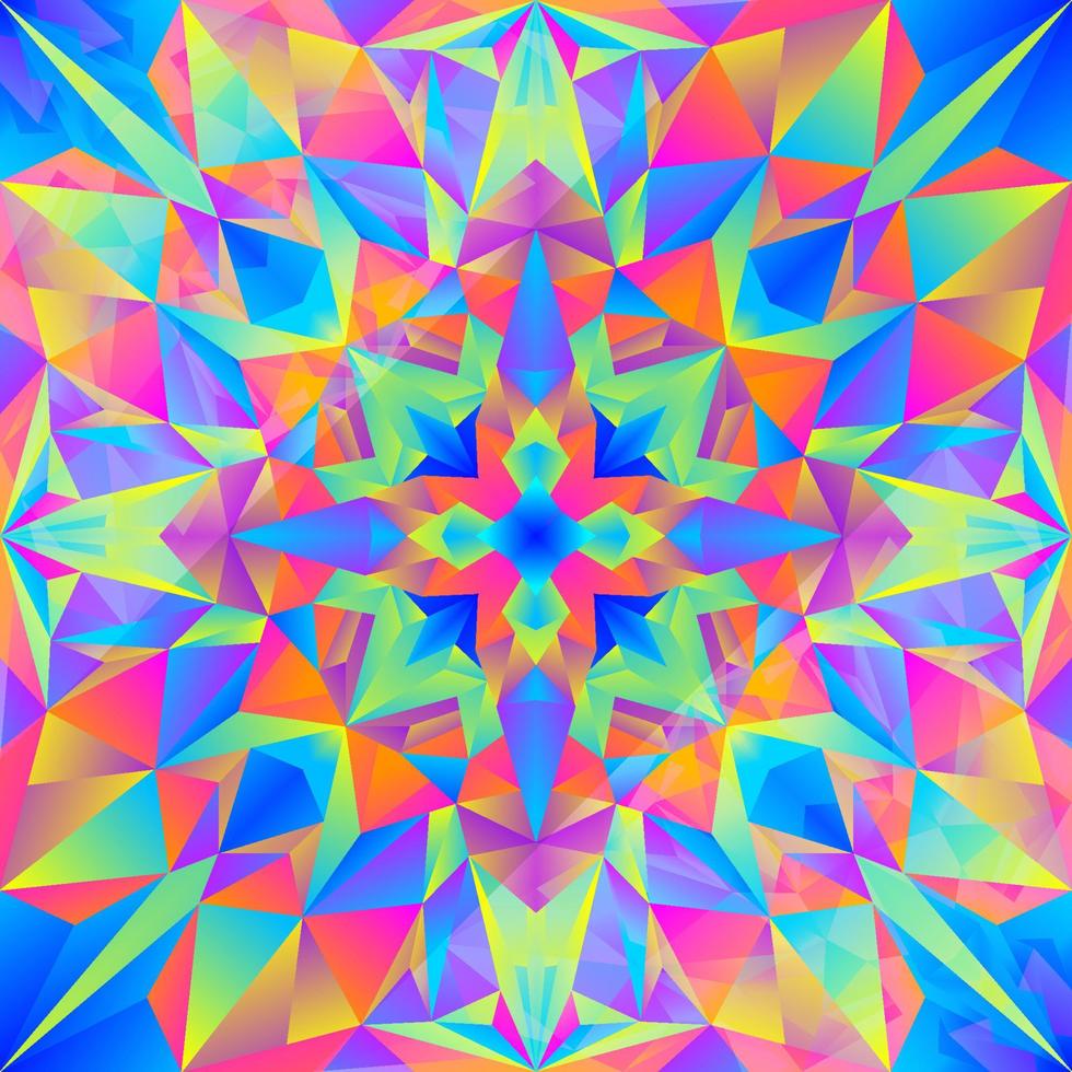 Fractal Kaleidoscope Background vector
