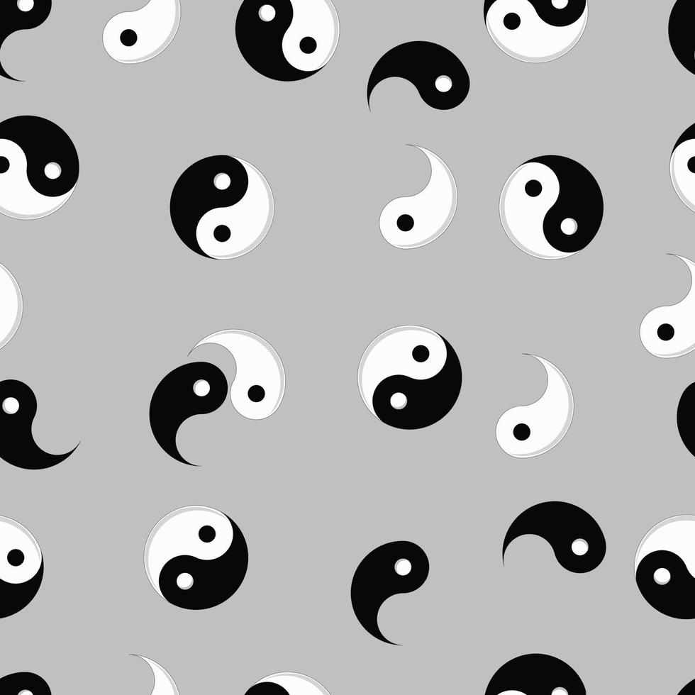 illustration symbol yin yang for background vector