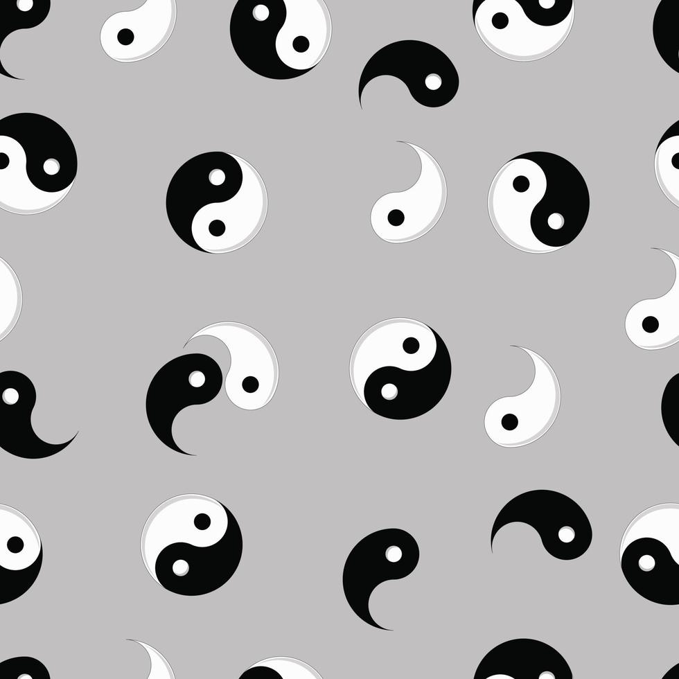 símbolo de ilustración yin yang para el fondo vector