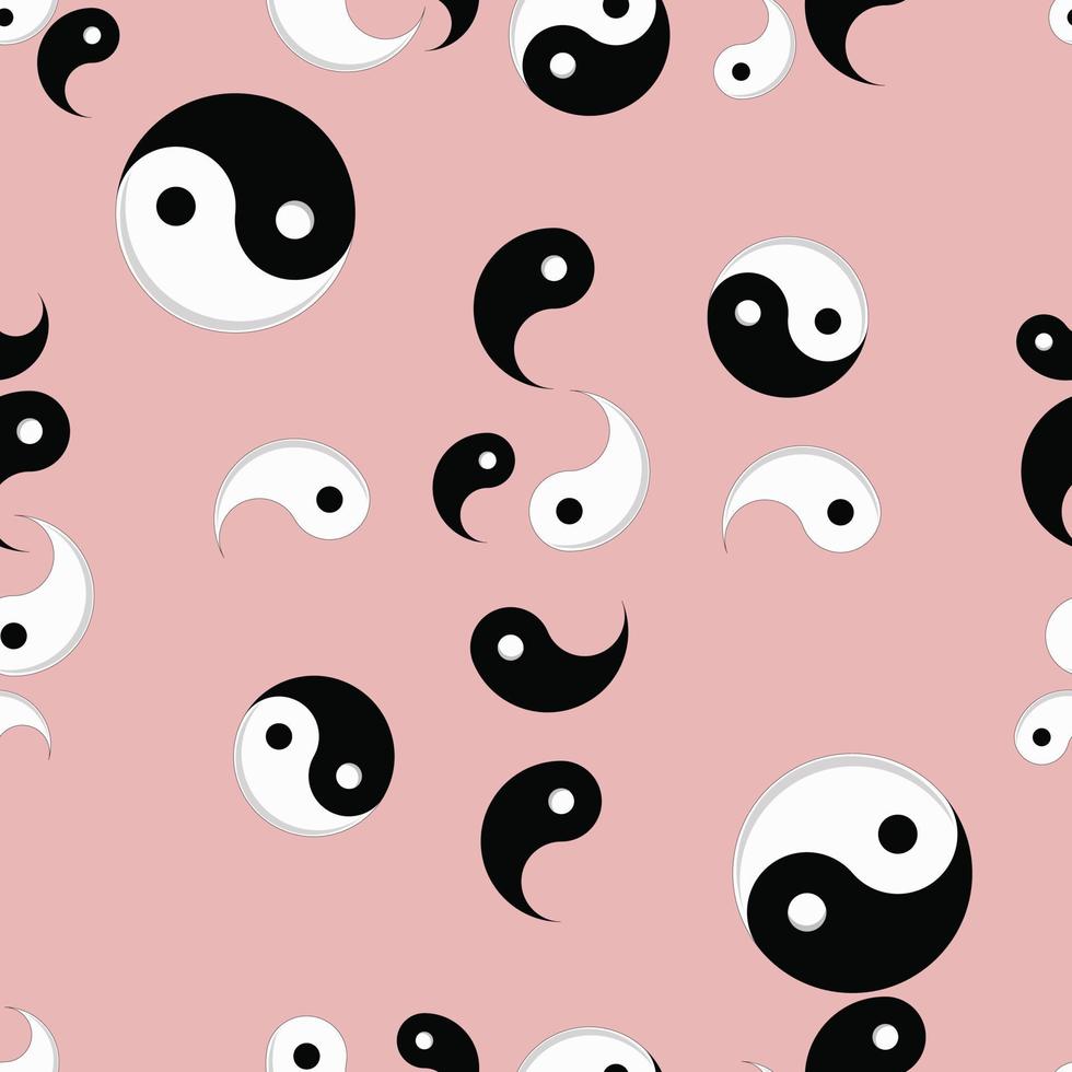 símbolo de ilustración yin yang para el fondo vector