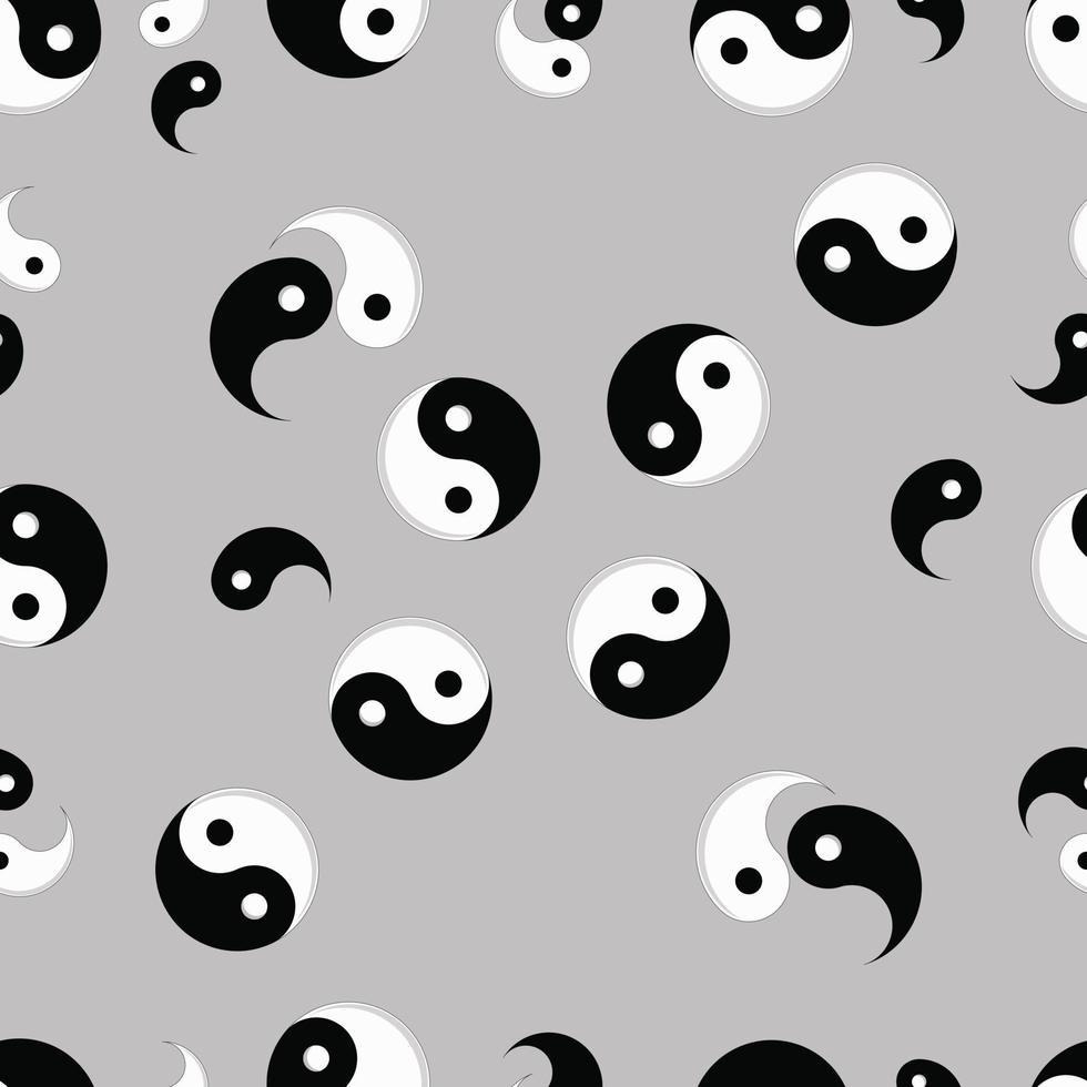 illustration symbol yin yang for background vector