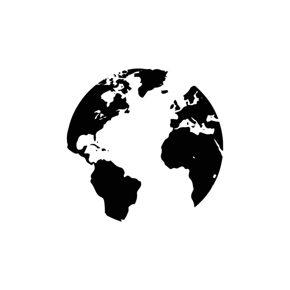 tierra, globo icono vector logo ilustración. adecuado para diseño web, logotipo, aplicación.