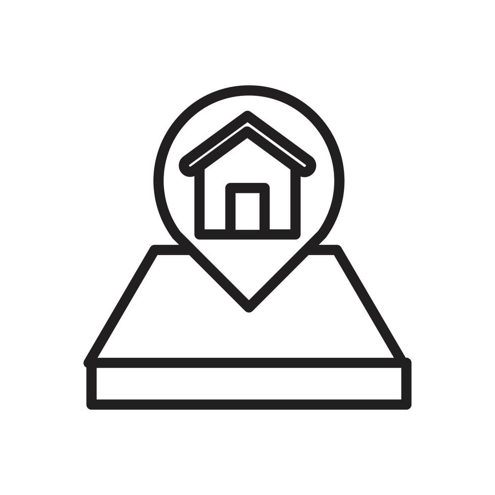 residencial, residencial, conjunto de iconos de estilo de línea de alquiler de casa. vector