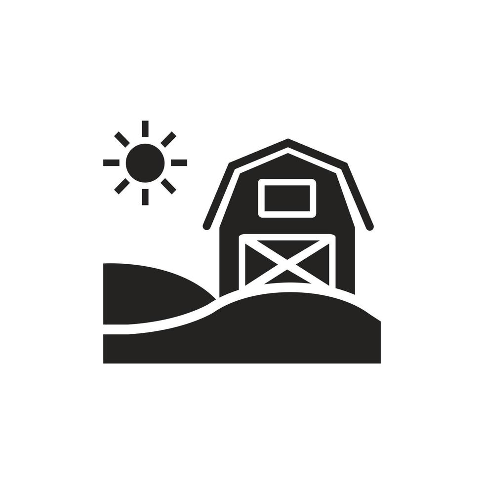 ilustración de icono de granja, muy adecuada para su uso en empresas, sitios web, logotipos, aplicaciones, banners y otros vector
