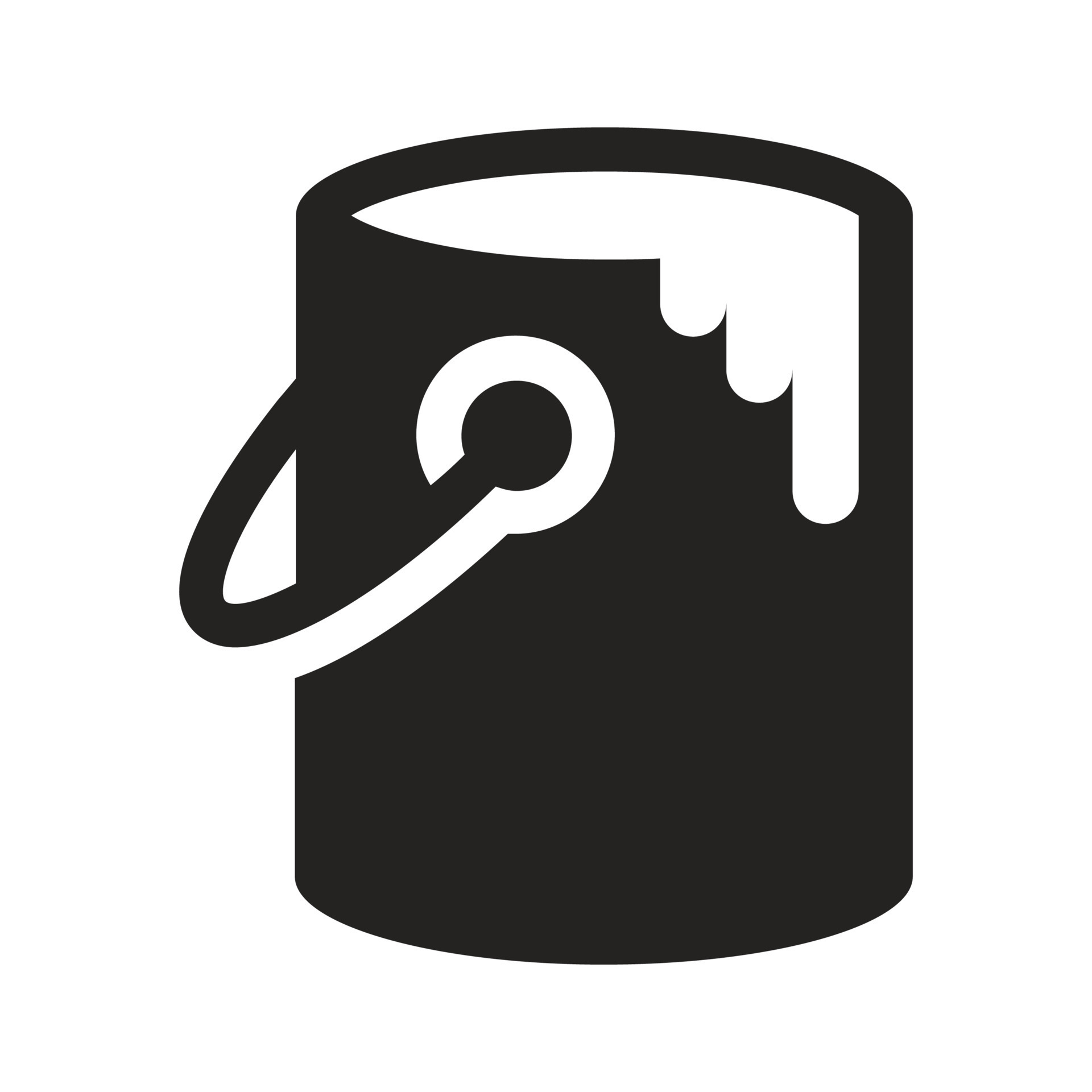 paint bucket icon vector logo illustration. Suitable for  Design