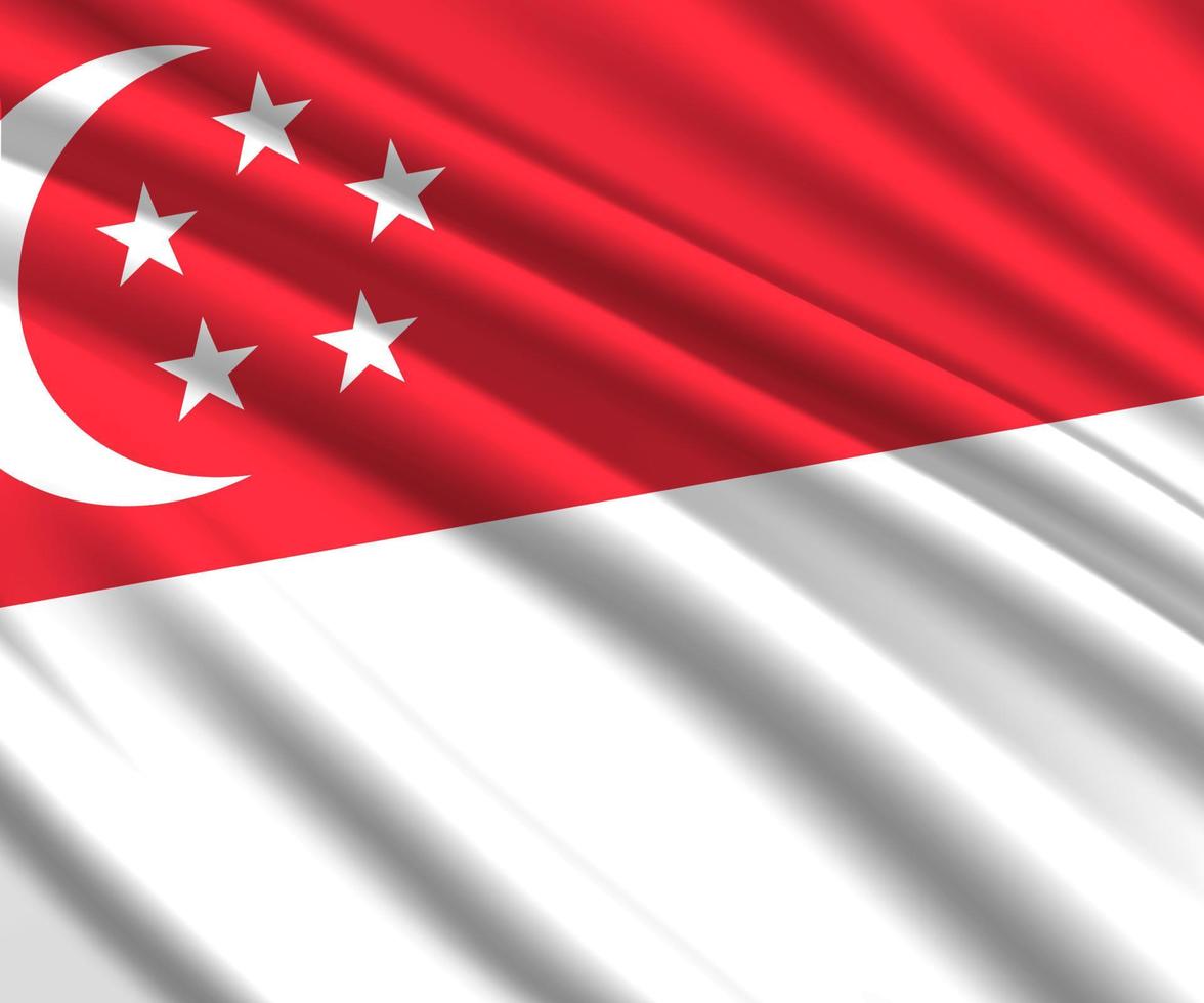 3d waving flag vector