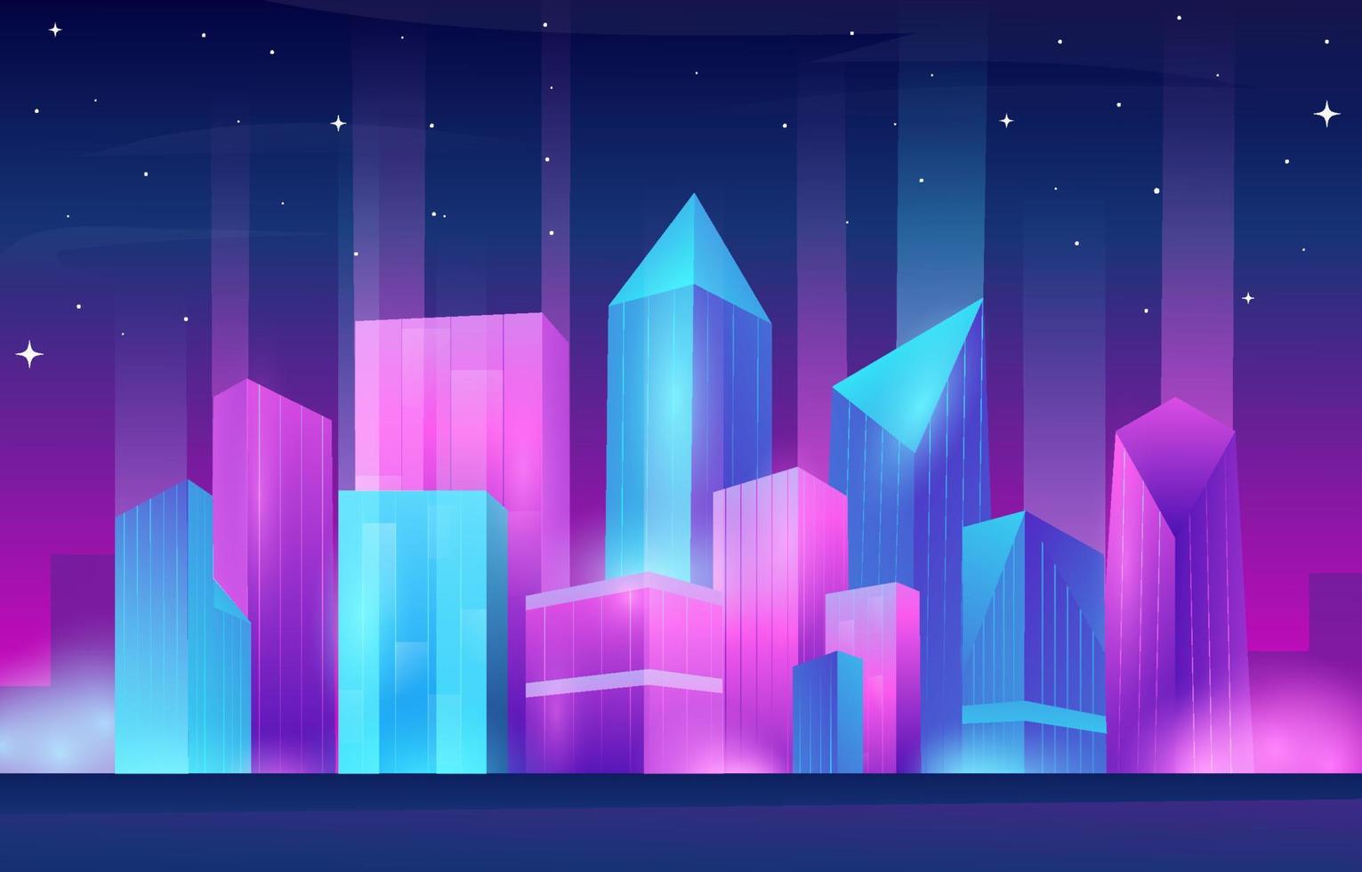 Colorful City Sky Caper Building Background vector