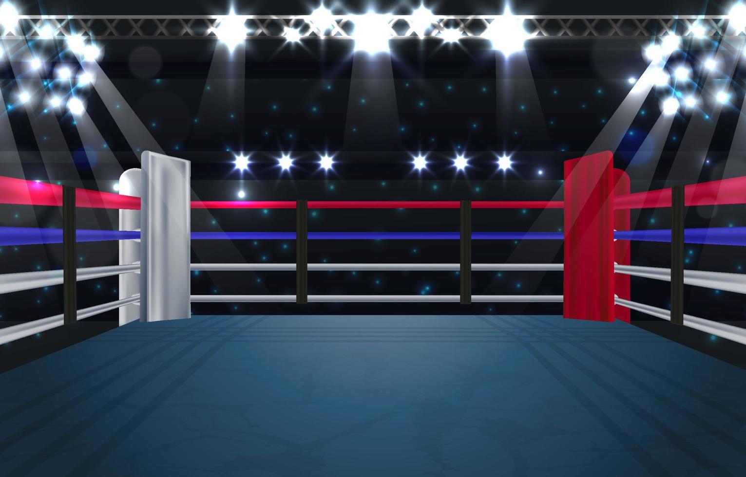 Sport Boxing Ring Realistic Background vector