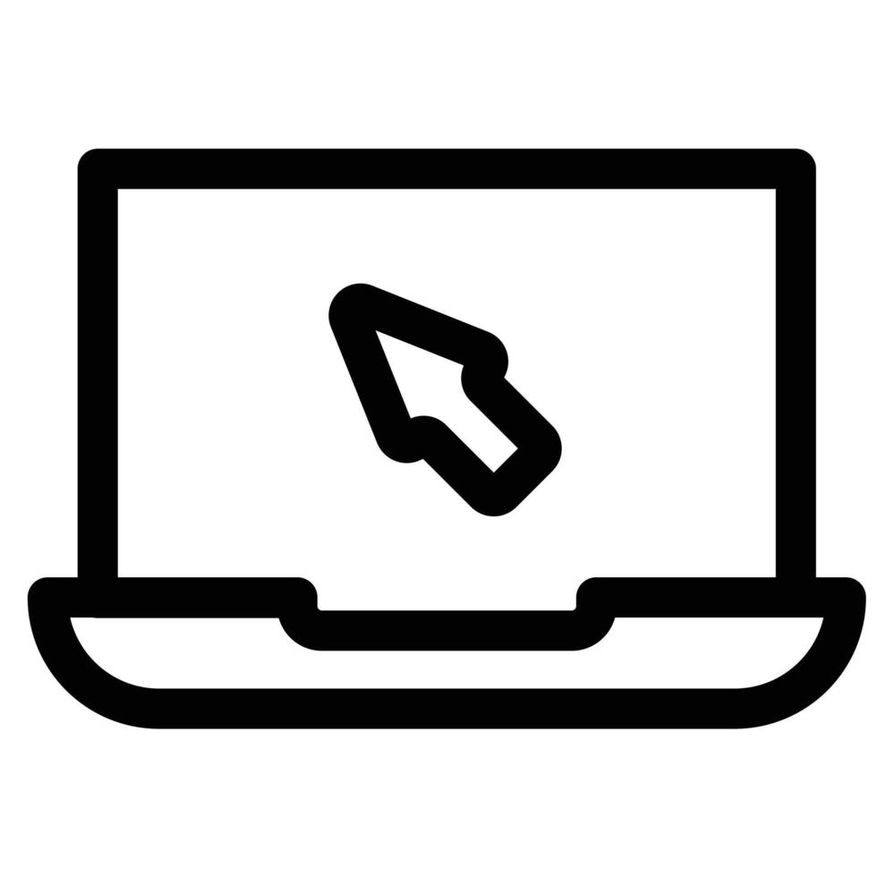 ilustración del icono de usuario de la computadora portátil. diseños vectoriales que son adecuados para sitios web, aplicaciones y más. vector