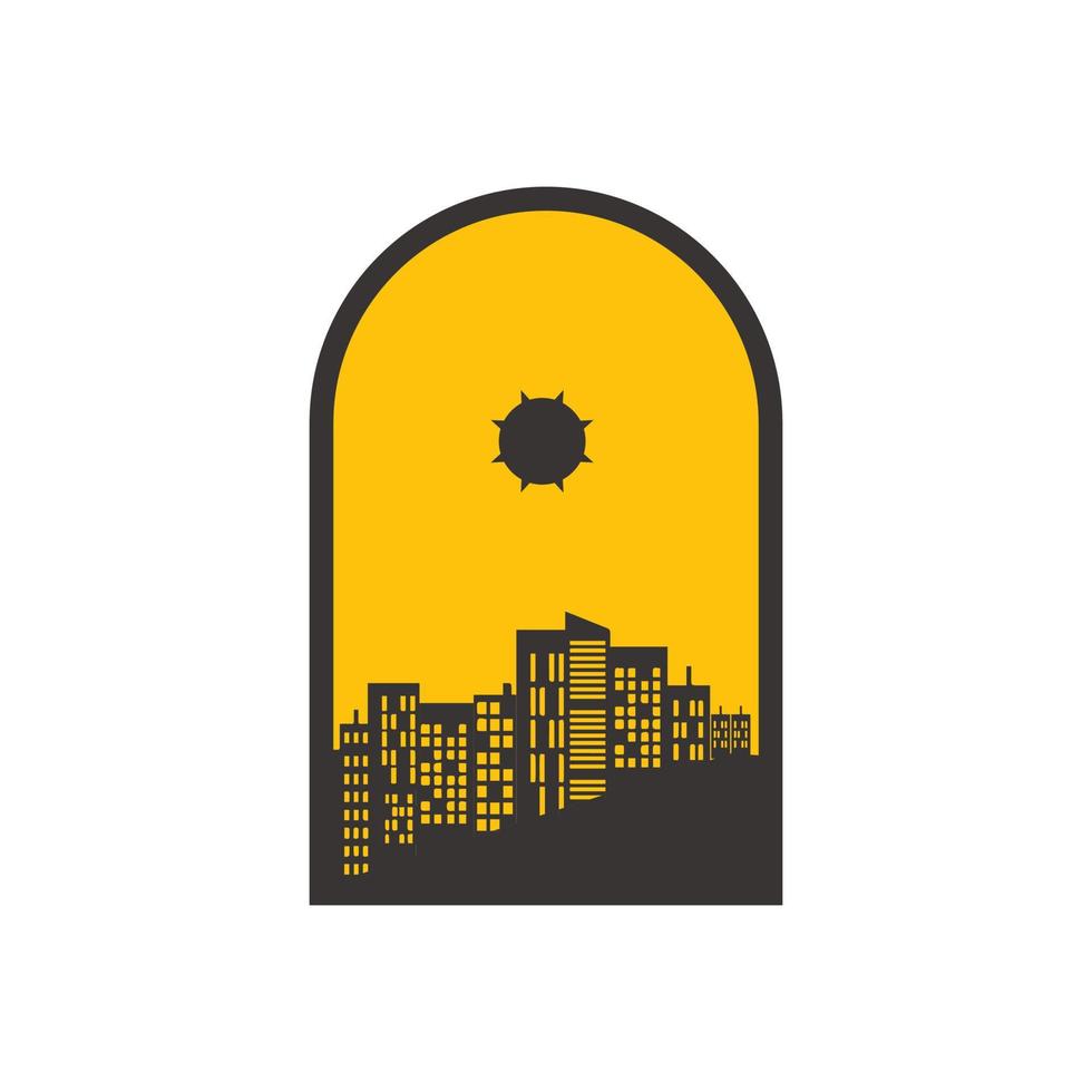 skyscraper icon vector logo illustration. Suitable for Web Design, Logo, Application.