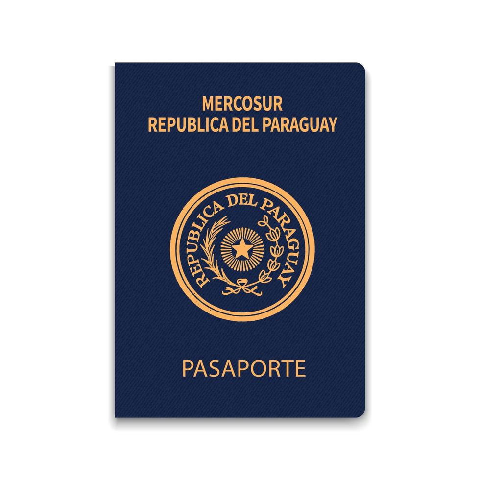 Passport of Paraguay. Citizen ID template. vector