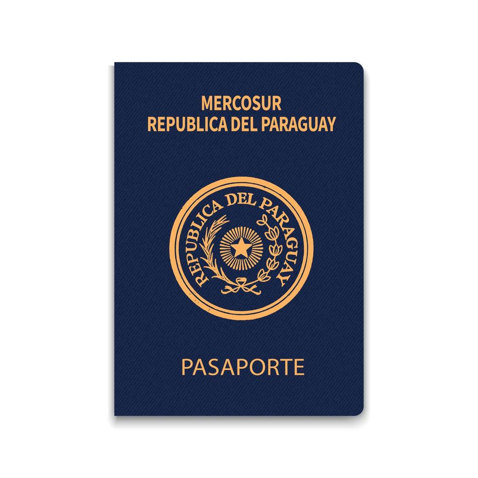 Passport of Paraguay. Citizen ID template. vector