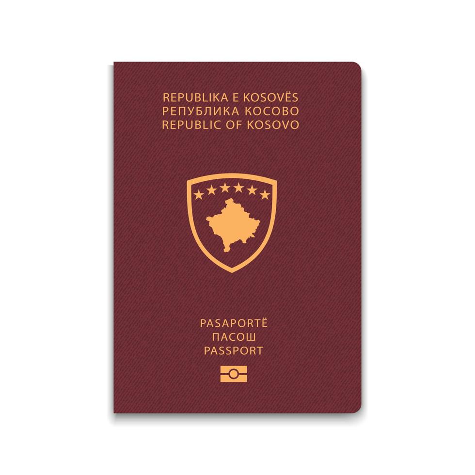 Passport of Kosovo. Citizen ID template. for your design vector