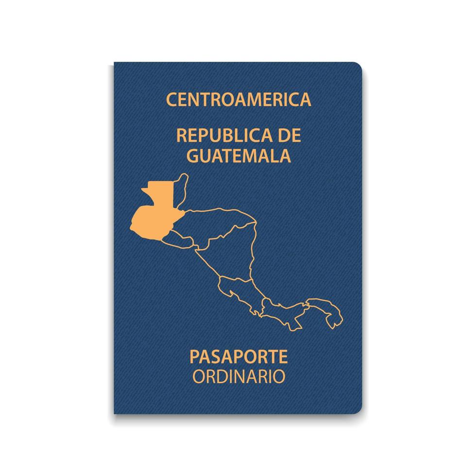 pasaporte de guatemala. plantilla de identificación de ciudadano. para tu diseño vector