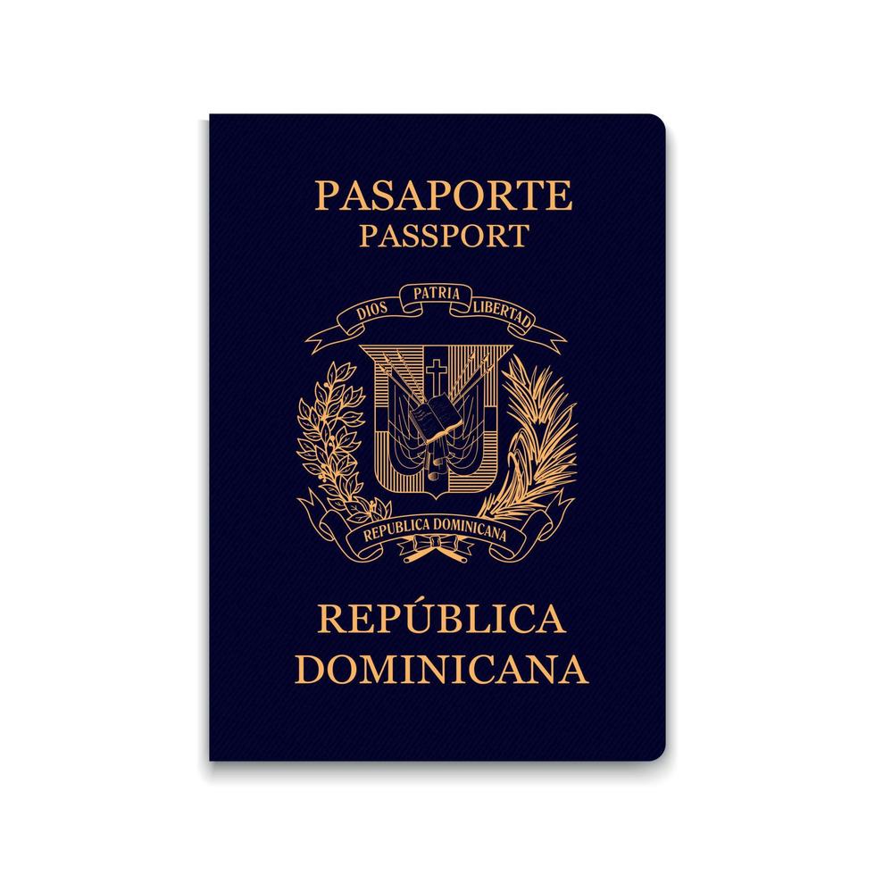 pasaporte de republica dominicana. plantilla de identificación de ciudadano. para tu diseño vector