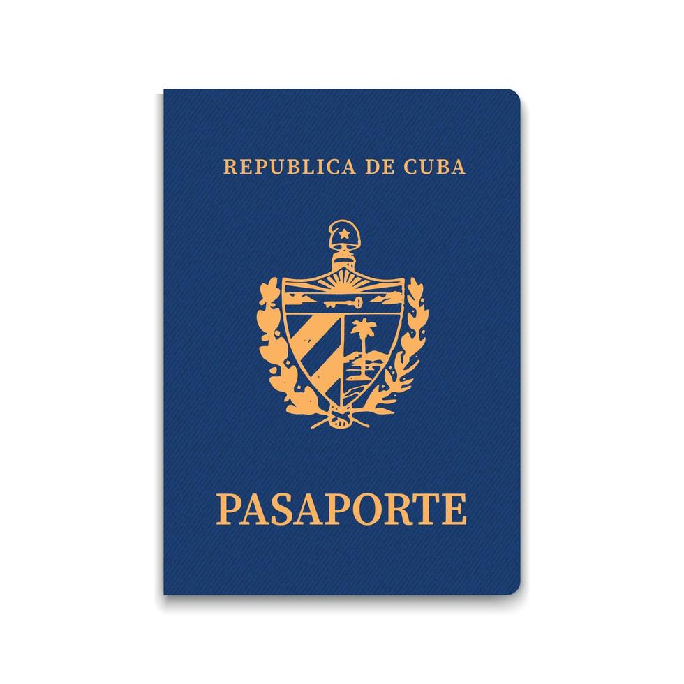Passport of Cuba. Citizen ID template. for your design vector