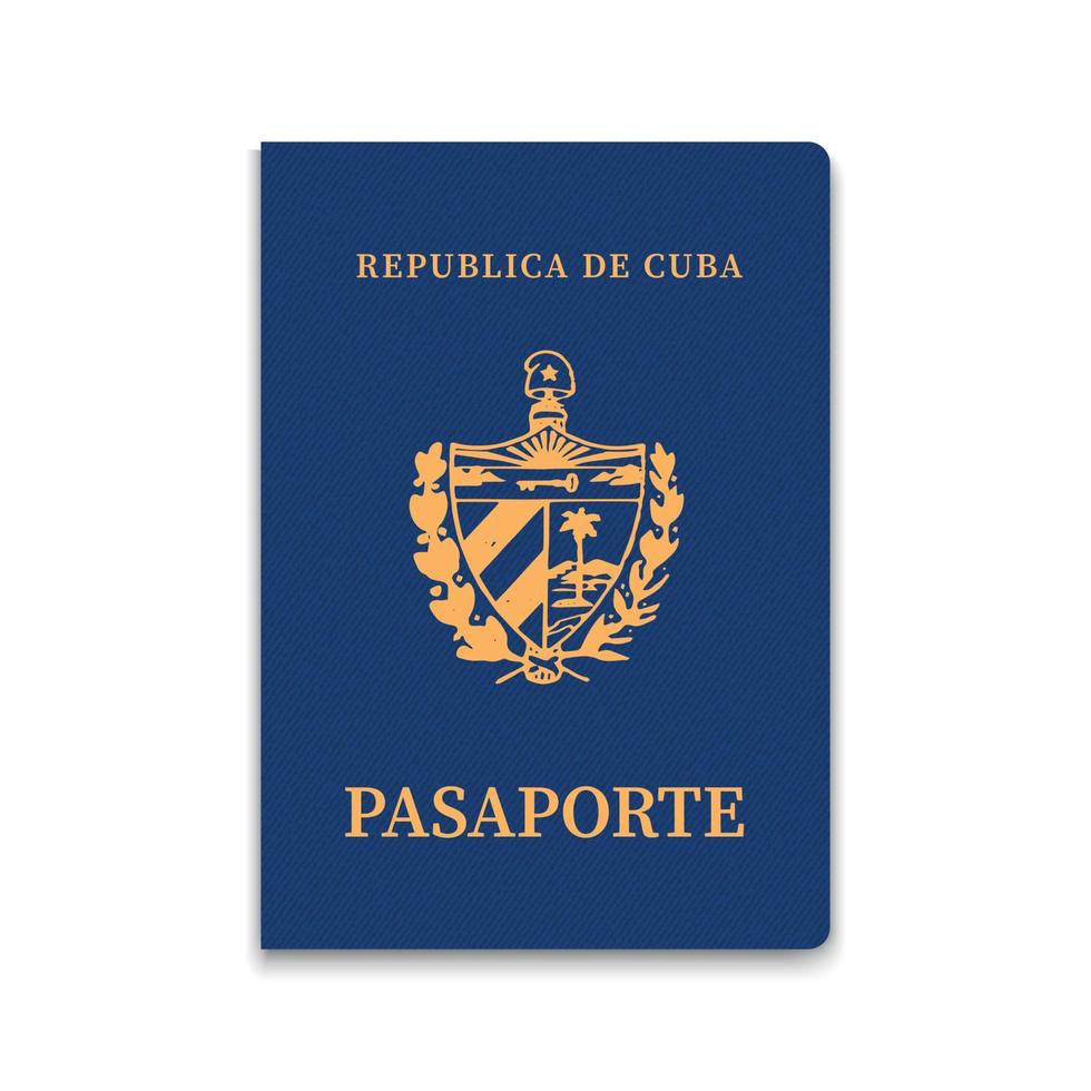 pasaporte de cuba. plantilla de identificación de ciudadano. para tu diseño vector