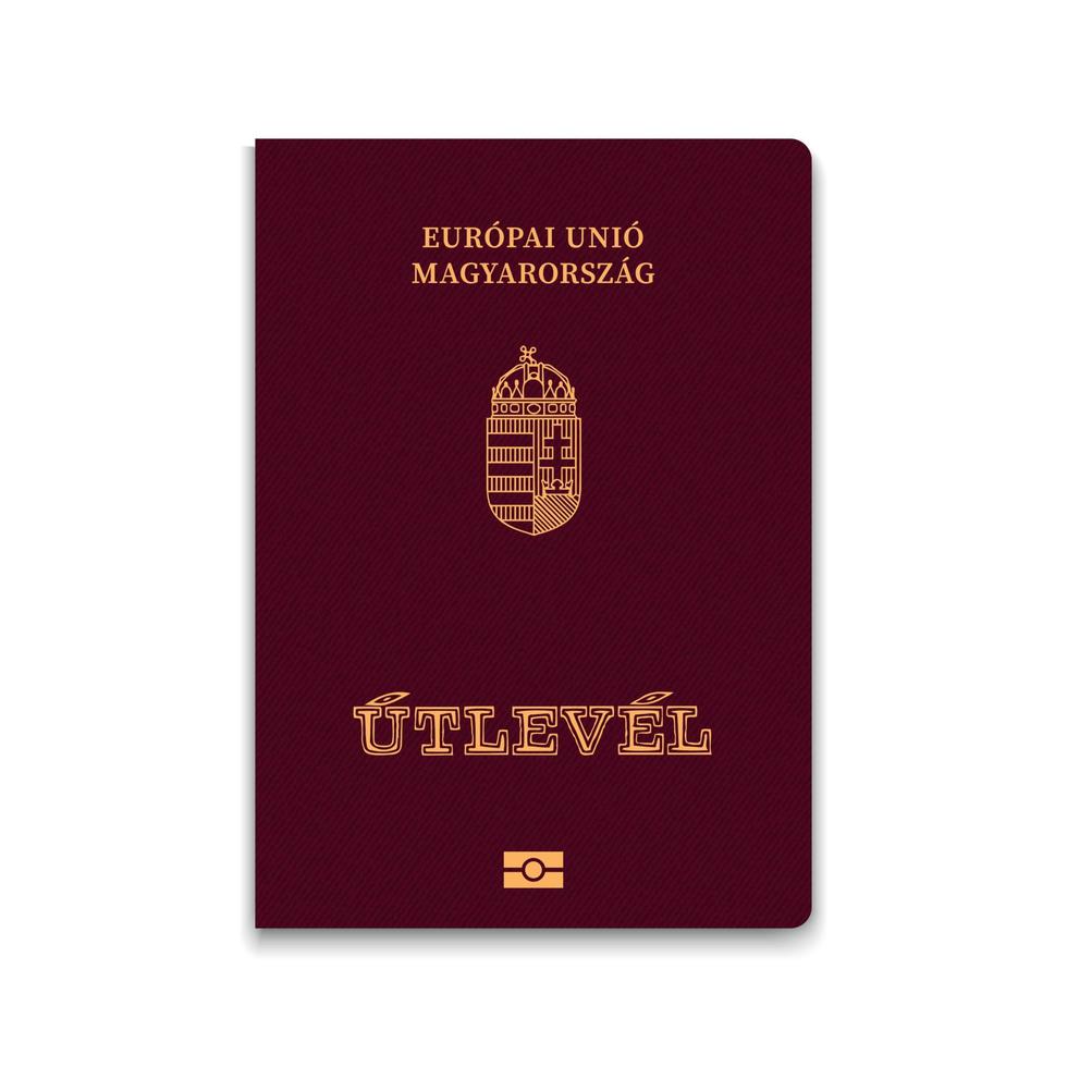 Passport of Hungary vector