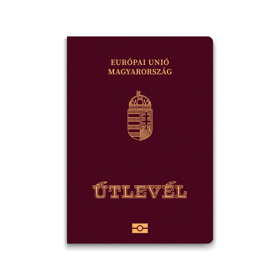 Passport of Hungary vector