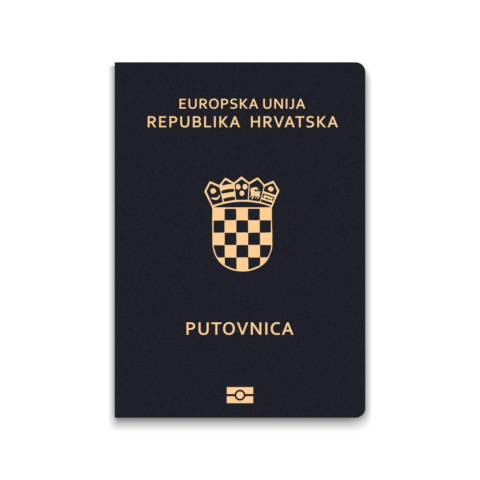 Passport of Croatia. vector