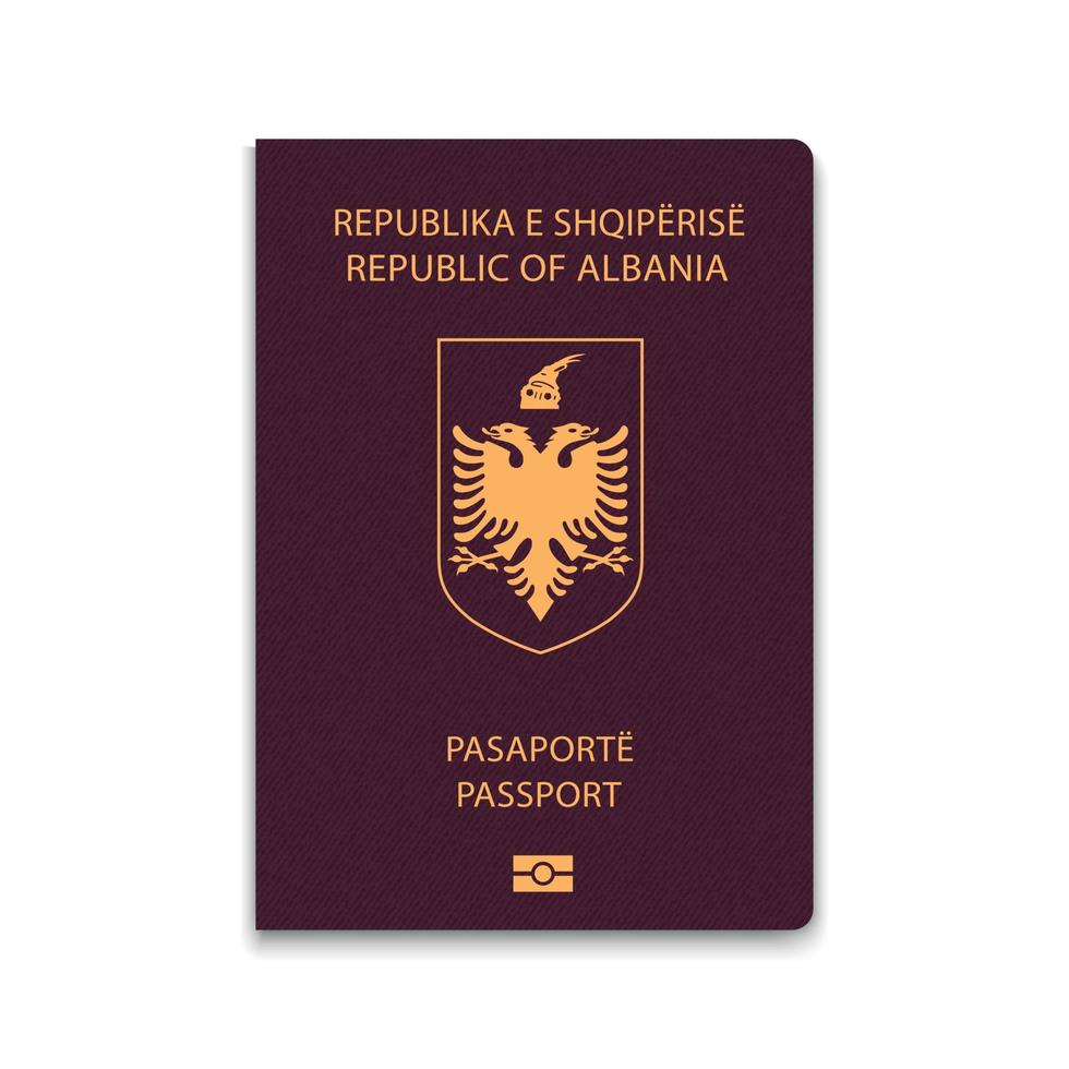 Passport of Albania vector
