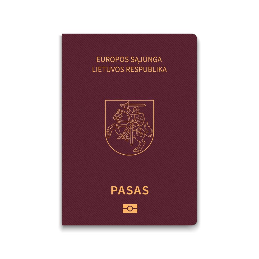 Passport of Lithuania vector