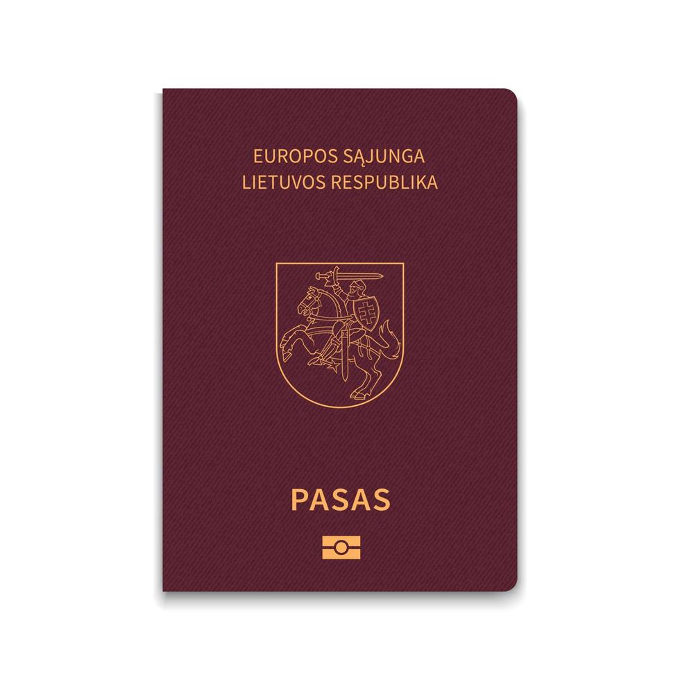 pasaporte de lituania vector