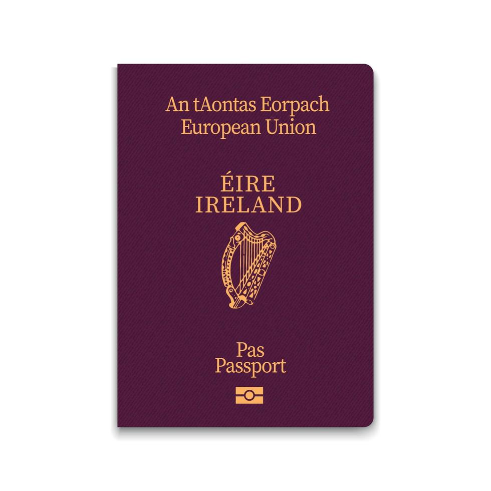 Passport of Ireland vector