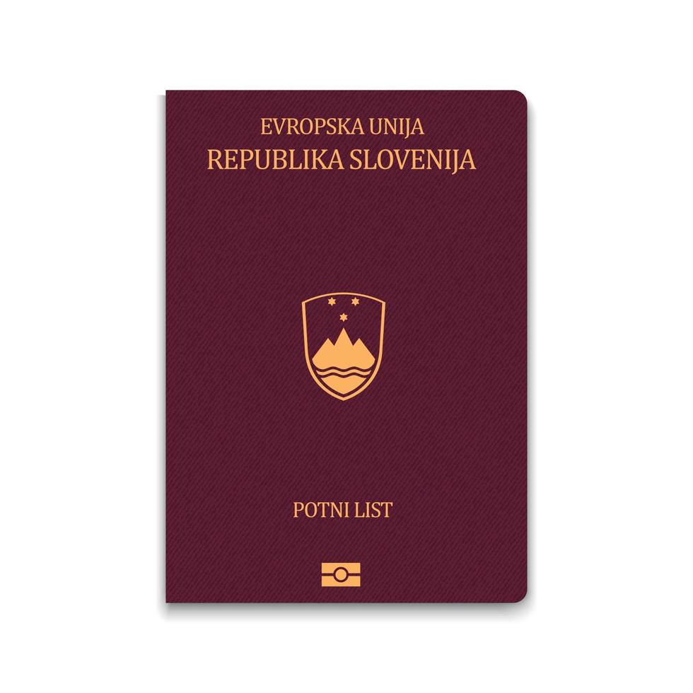 Passport of Slovenia vector