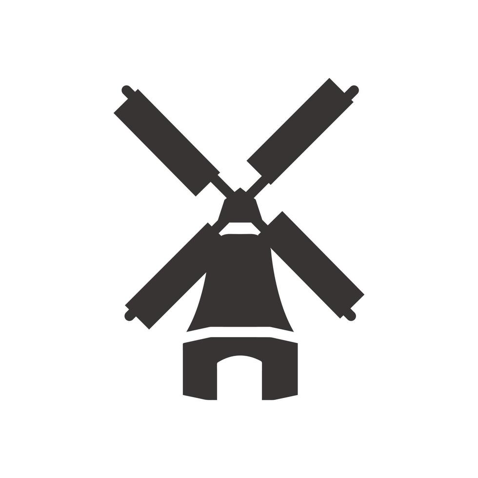 windmill icon vector logo illustration. Suitable for Web Design, Logo, Application.