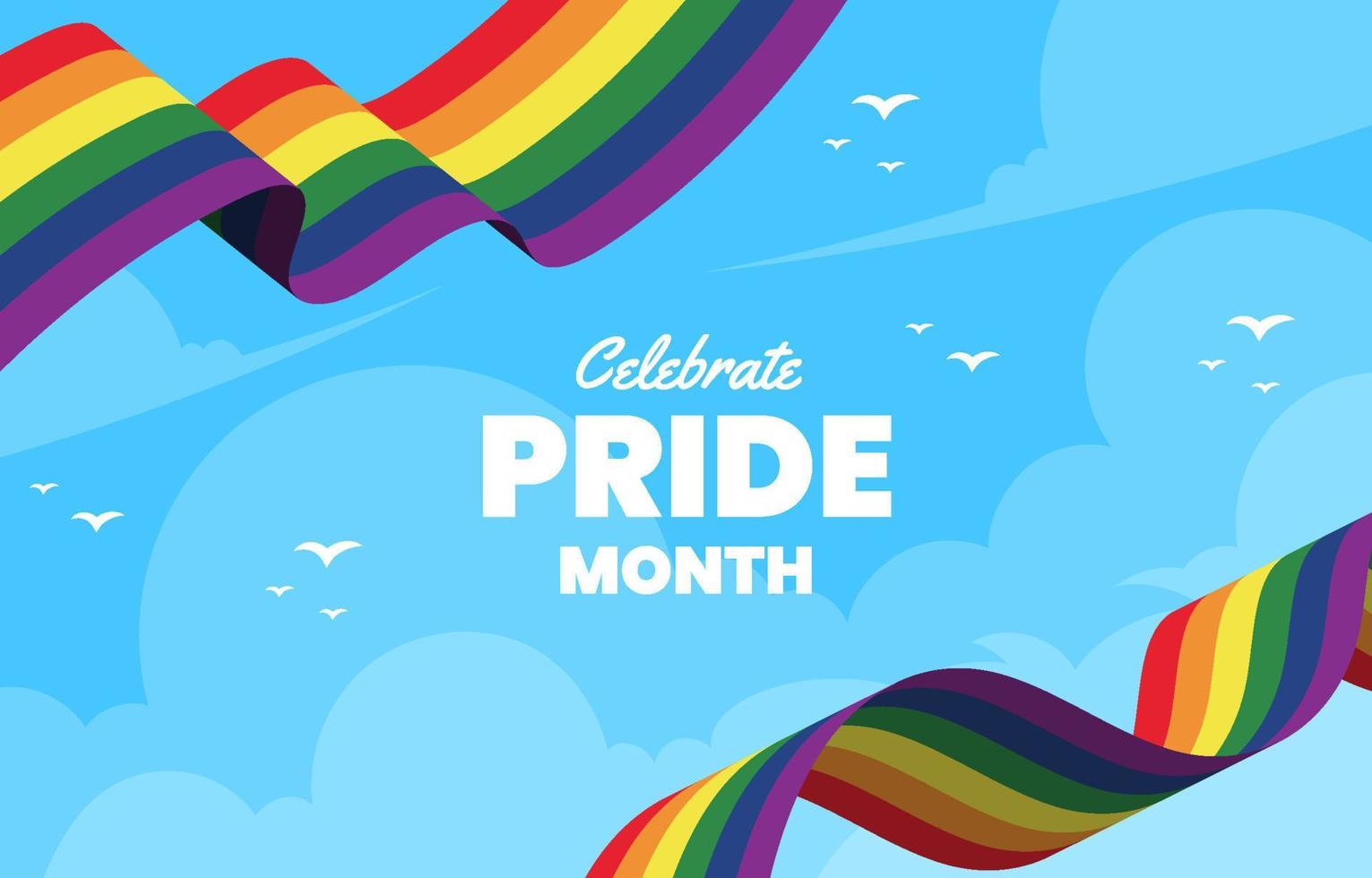 Pride Month Festivity Background vector