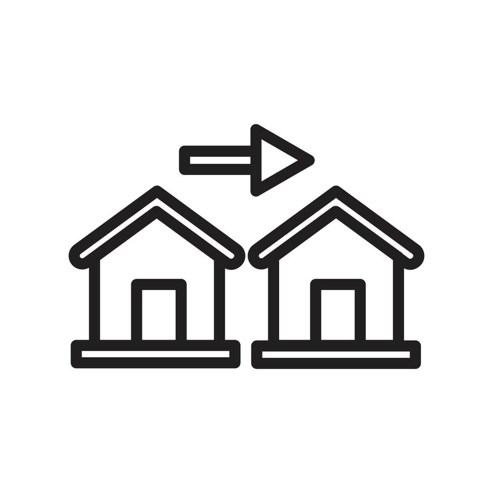 residential, residential, house rental line style icon set. vector